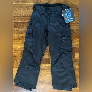 NWT Rawik Boulder Gear Deluxe Ski Snow Black Cargo Pant Boys Size Small